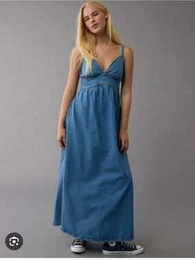 American eagle Denim maxi Dress